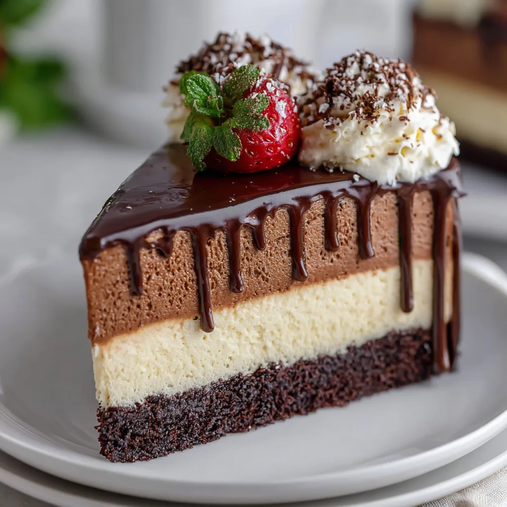 Decadent Tuxedo Cake | Triple Chocolate Mousse Cake Recipe &amp; Tips