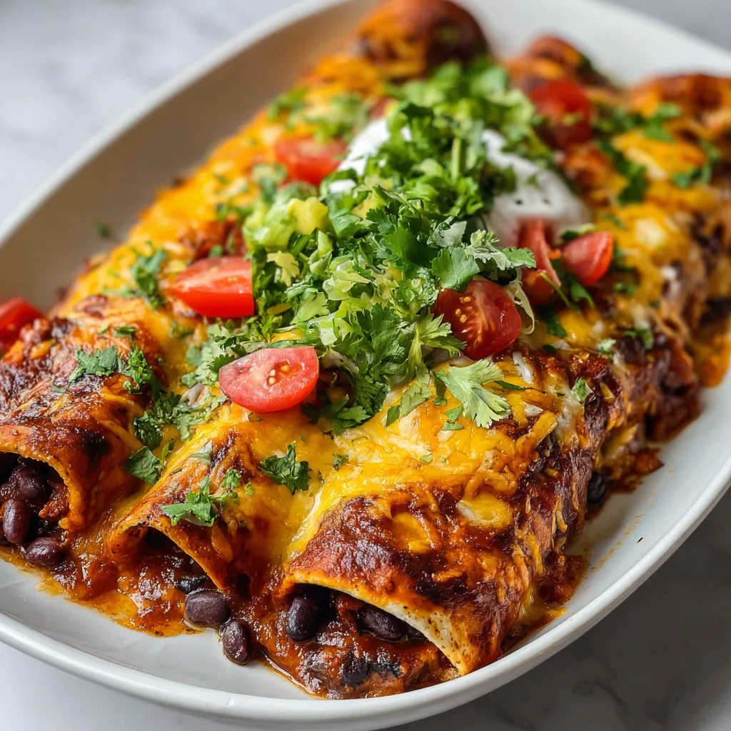 Delicious Vegetarian Black Bean Enchiladas Recipe | Healthy &amp; Easy Meal
