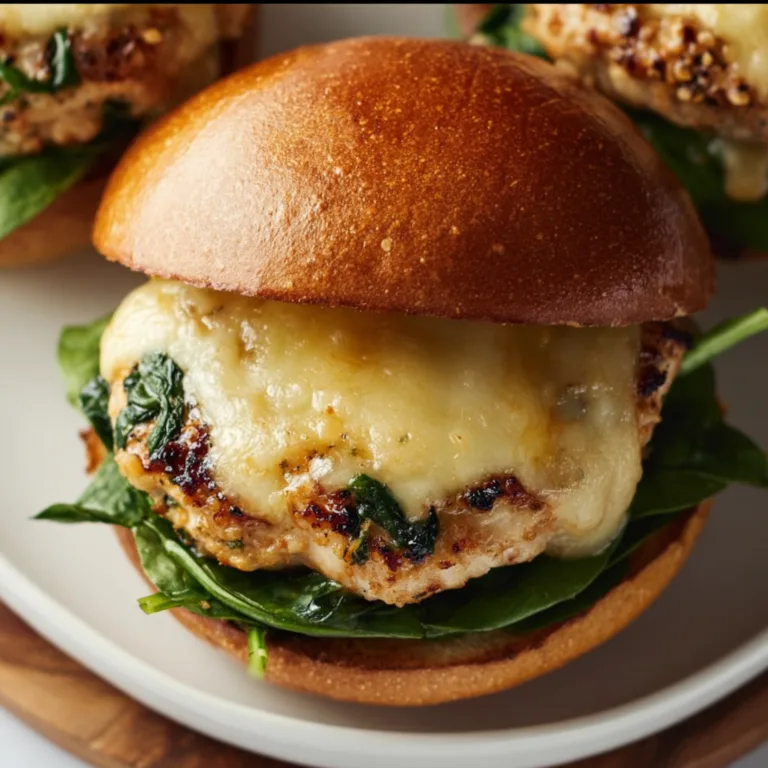 Delicious White Cheddar Spinach Chicken Burgers Recipe | Healthy & Flavorful