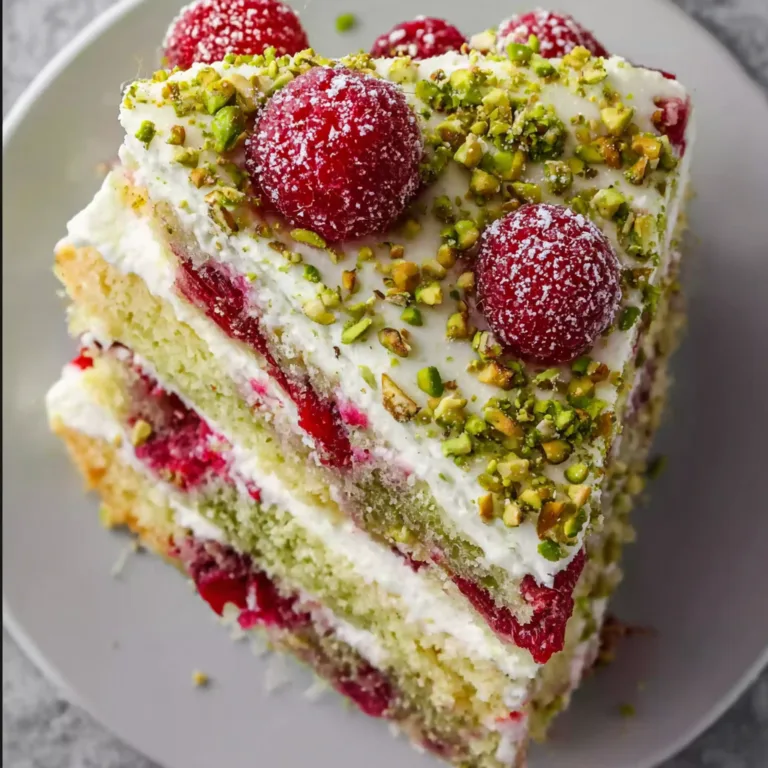 Heavenly Pistachio Raspberry Cake Recipe | Moist &amp; Delicious Dessert Idea
