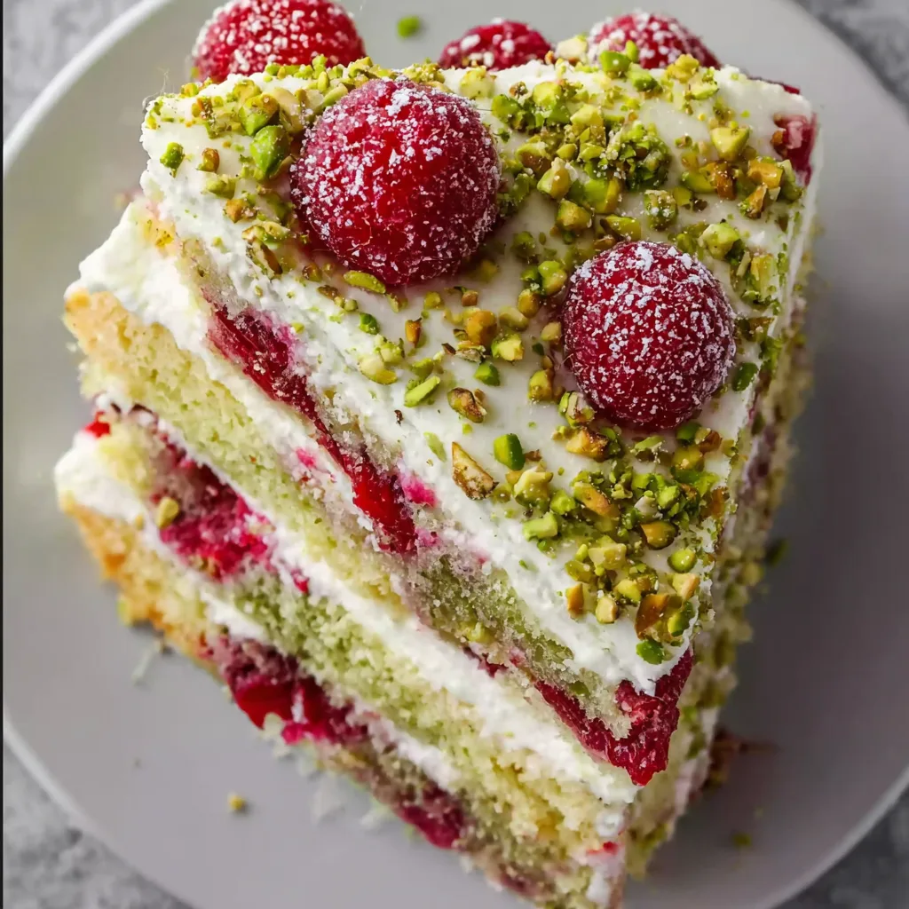 Heavenly Pistachio Raspberry Cake Recipe | Moist &amp; Delicious Dessert Idea