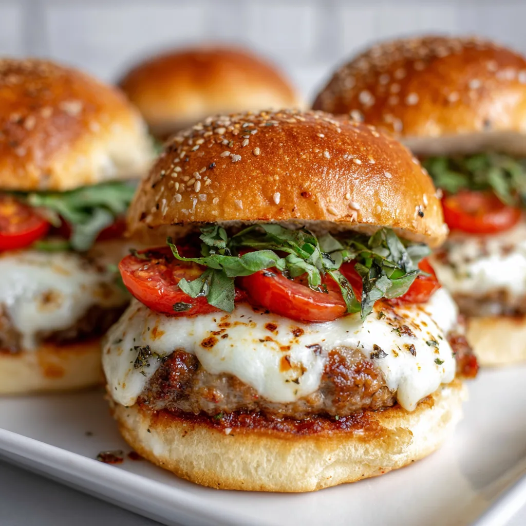 Mozzarella-Stuffed Pizza Burgers | Cheesy, Delicious &amp; Easy Recipe