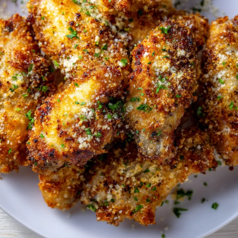 Crispy Air Fryer Parmesan Crusted Chicken Wings Recipe | Easy & Delicious