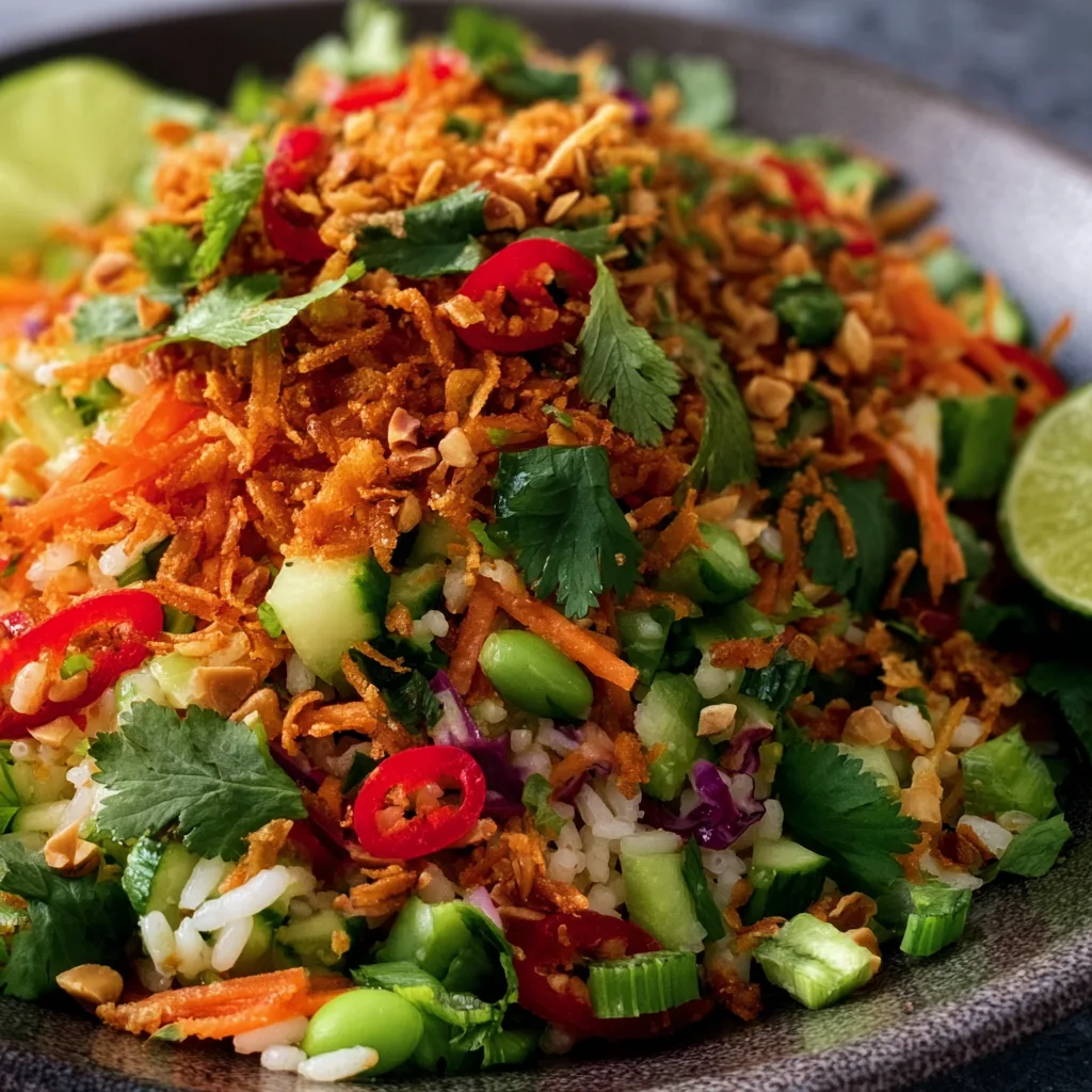 Asian Crispy Rice Salad Recipe | Easy &amp; Delicious Healthy Meal