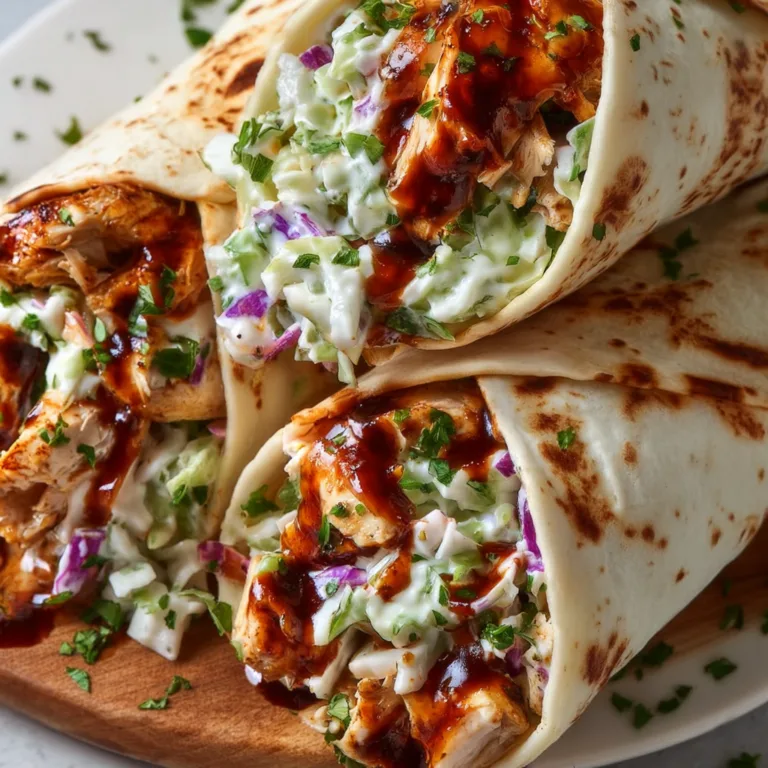 Delicious BBQ Chicken Coleslaw Wraps Recipe | Easy & Flavorful Meal Idea