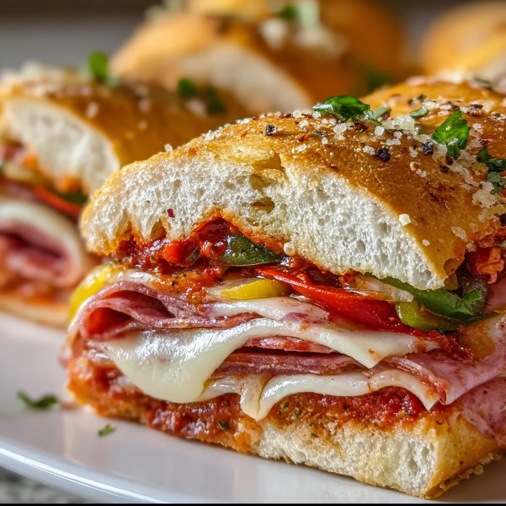 Delicious Baked Italian Grinder Sandwiches Recipe | Easy &amp; Flavorful Subs