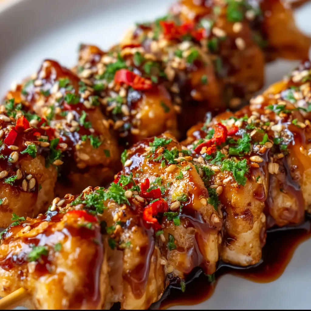 Bang Bang Chicken Skewers | Spicy &amp; Crispy Asian-Inspired Recipe