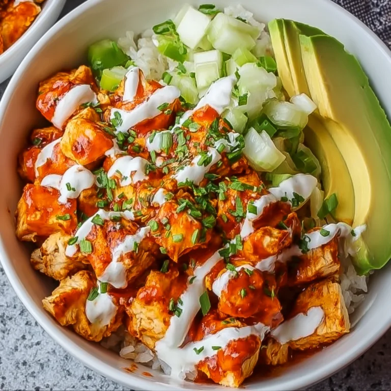 Delicious Buffalo Chicken Bowls | Easy, Spicy & Healthy Recipe