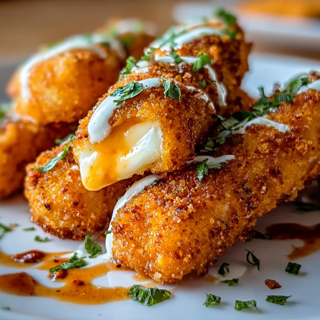 Crispy Buffalo Chicken Mozzarella Sticks Recipe | Perfect Appetizer