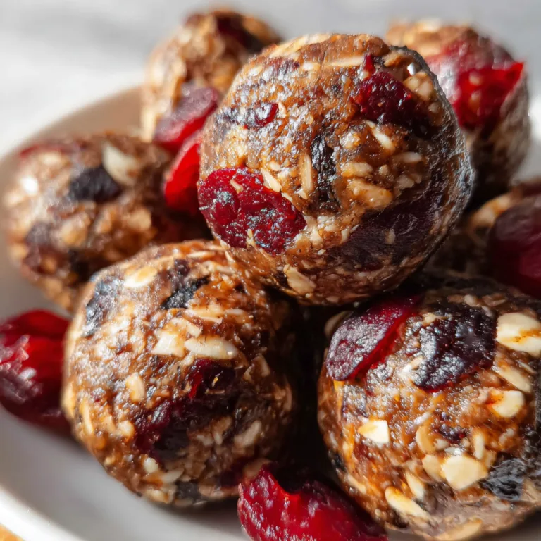 Cherry Cranberry Energy Bites | Healthy Snack for Natural Energy Boost