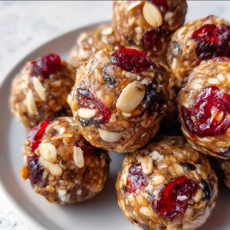 Cherry Cranberry Energy Bites | Healthy Snack for Natural Energy Boost