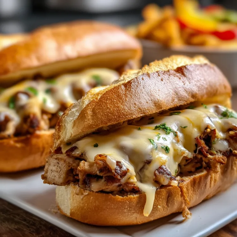 Delicious Chicken Cheese Steak Sandwiches Recipe | Easy &amp; Flavorful Meal