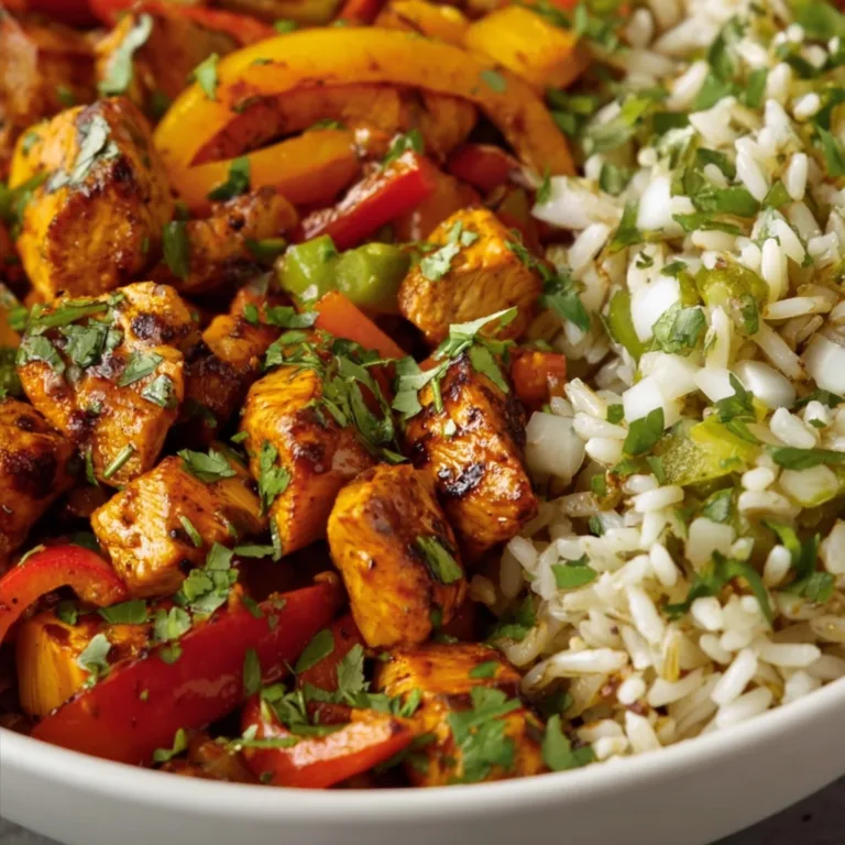 Chicken Fajitas Bowl with Rice | Easy, Flavorful Mexican Recipe