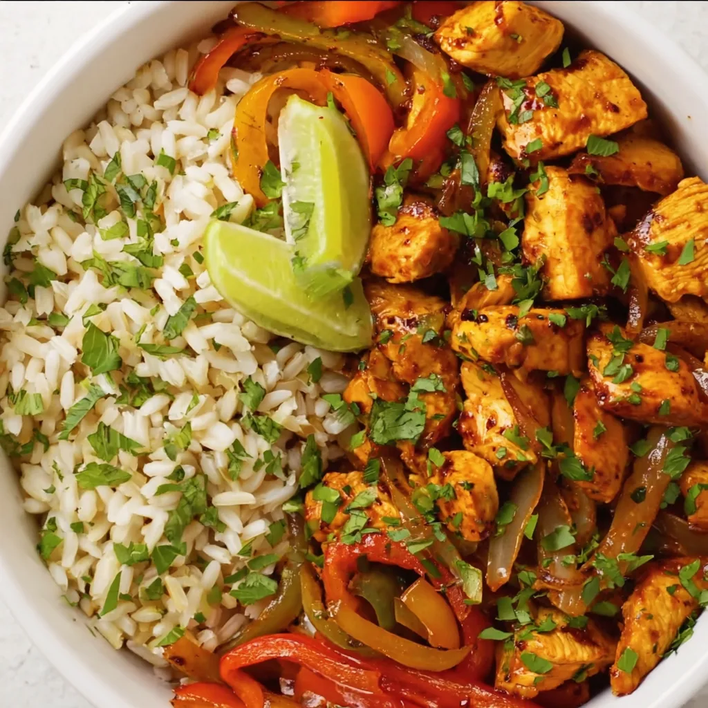 Chicken Fajita Rice Bowl