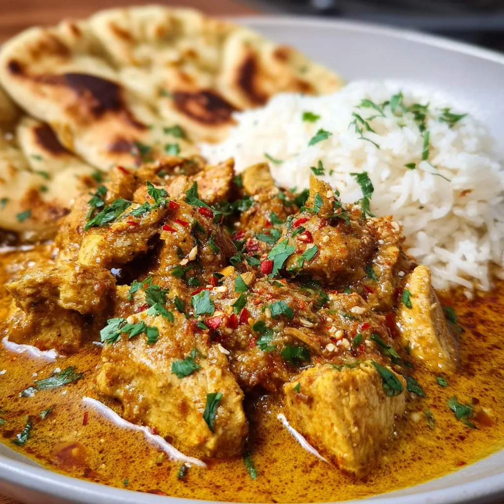 Delicious Chicken Korma Recipe with Flatbread or Rice | Easy &amp; Authentic