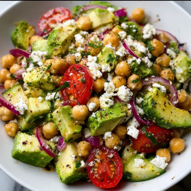 Fresh Chickpea Feta Avocado Salad Recipe | Healthy & Easy Meal