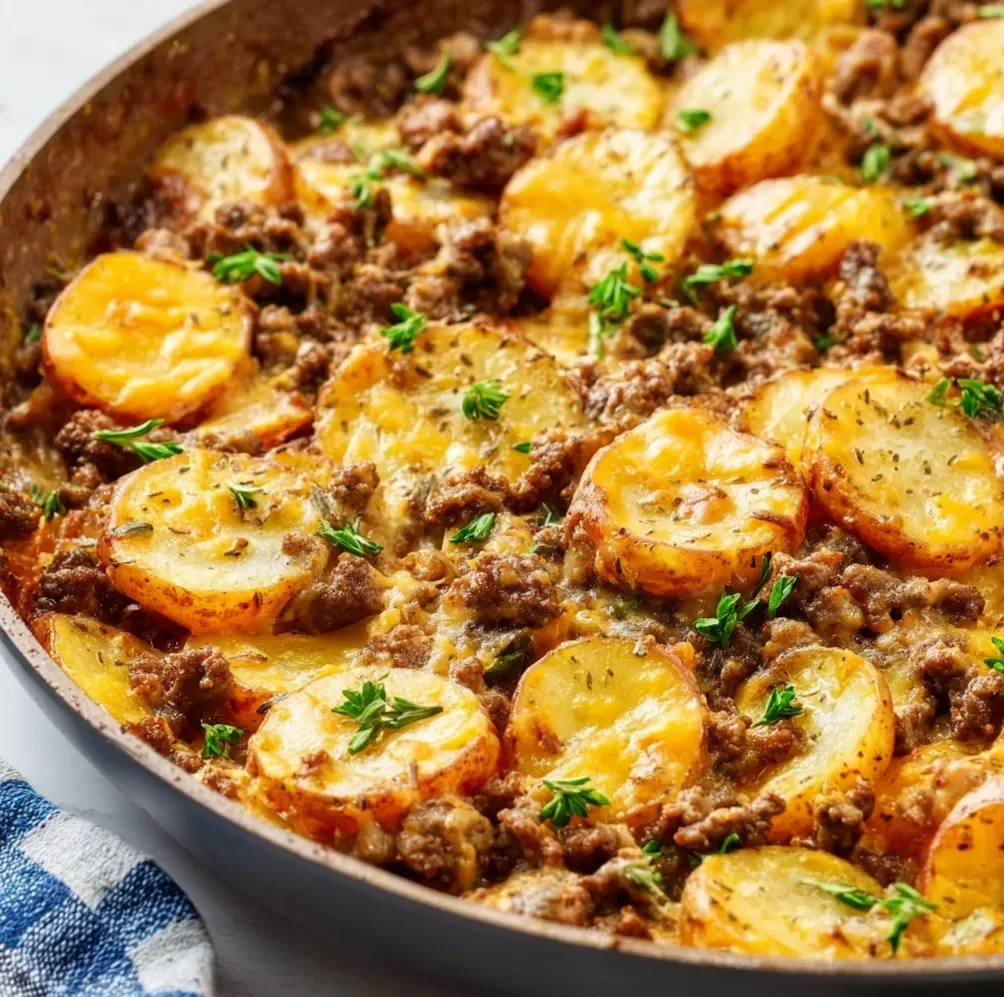 Classic Ground Beef and Potatoes Skillet Recipe | Easy One-Pan Meal
