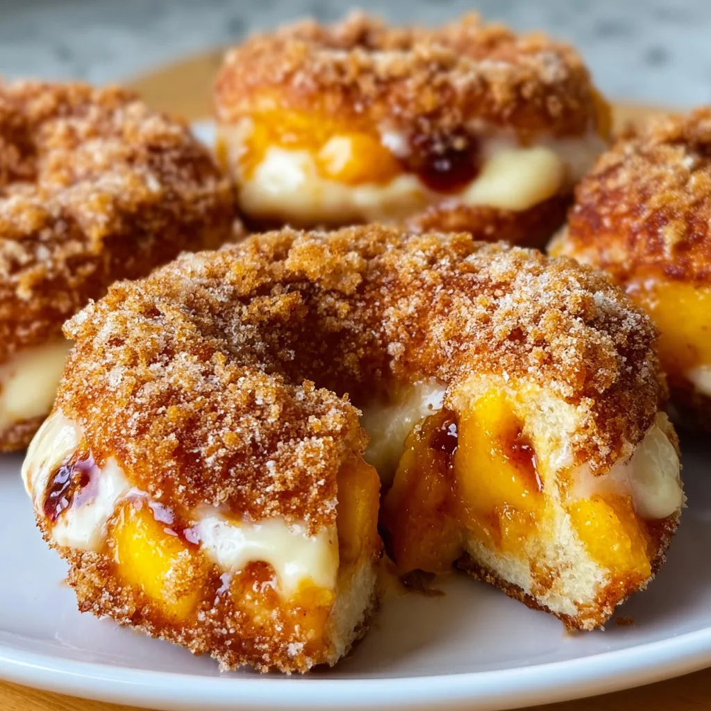 Classic Peach Cobbler Cheesecake Donuts – Irresistible Southern Dessert Recipe