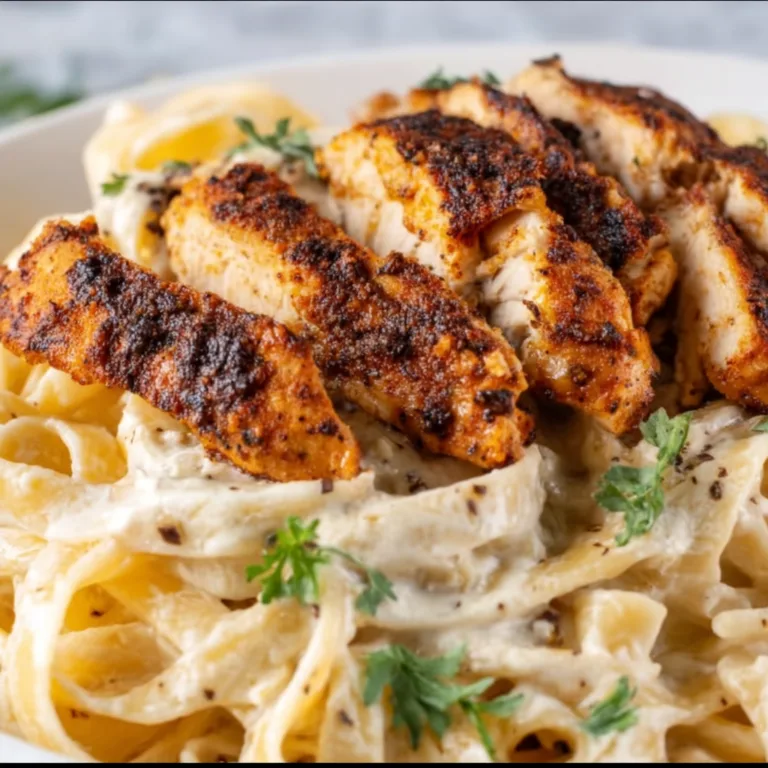 Creamy Blackened Chicken Alfredo Pasta Recipe | Easy &amp; Delicious Dinner