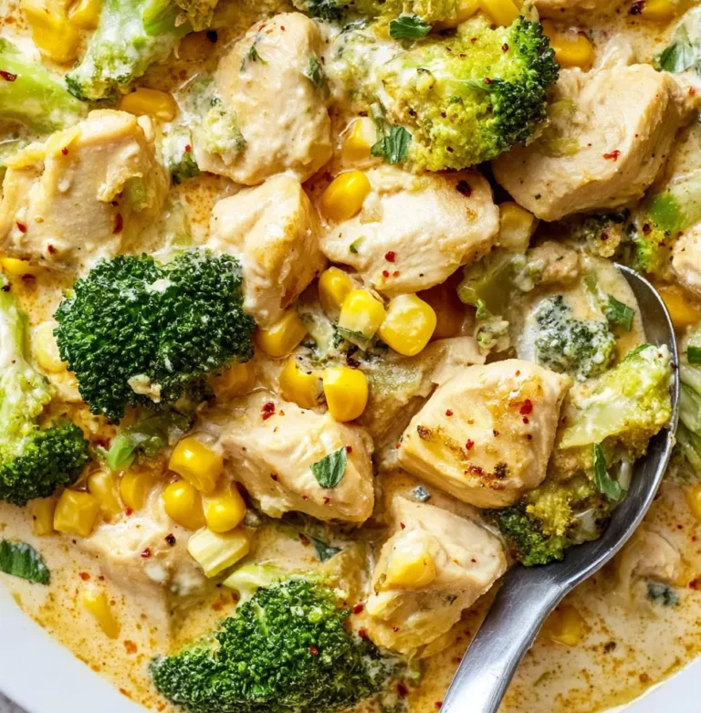 Delicious Creamy Chicken with Sweetcorn and Broccoli Recipe | Healthy & Easy Meal
