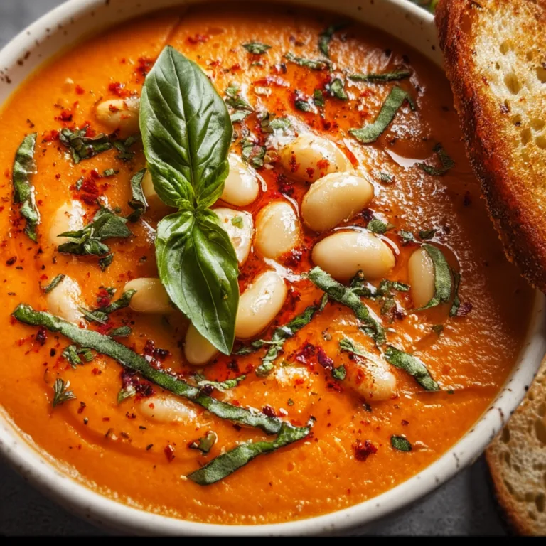 Creamy Tomato & Cannellini Bean Soup Recipe | Easy, Healthy & Delicious