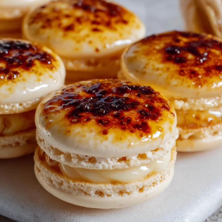 Delicious Crème Brûlée Macarons Recipe | French Dessert Delight