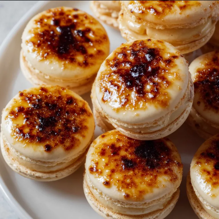 Delicious Crème Brûlée Macarons Recipe | French Dessert Delight