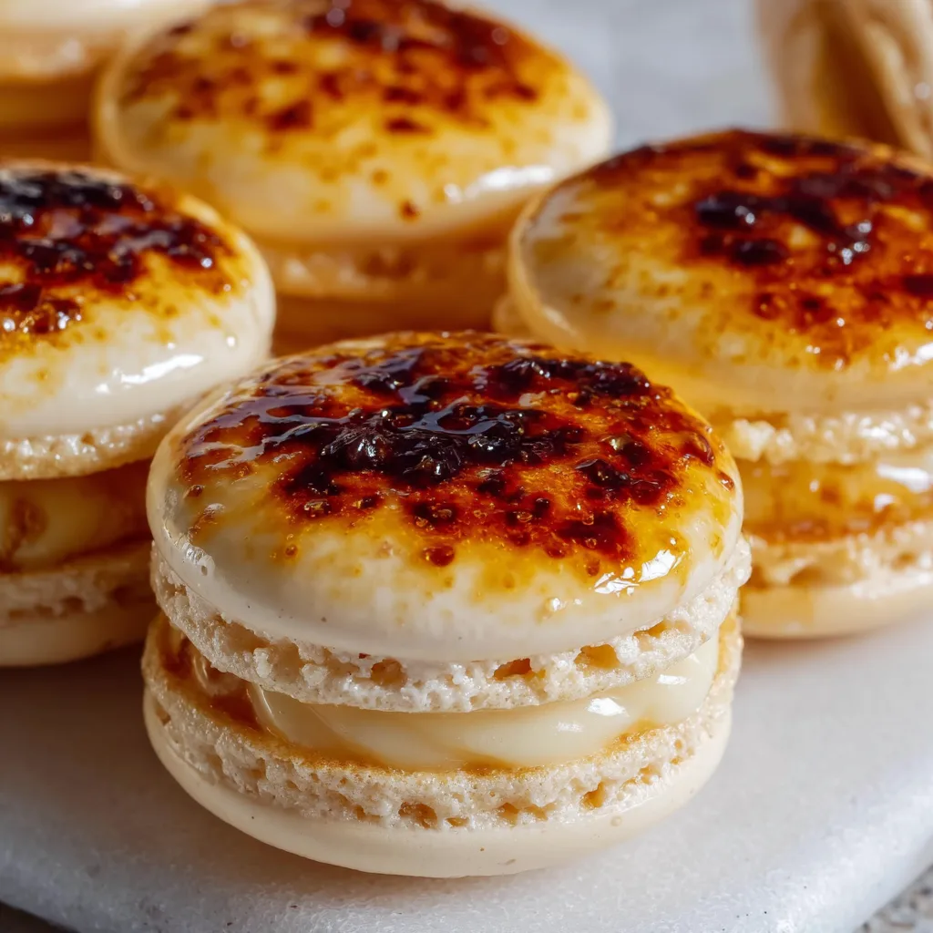 Delicious Crème Brûlée Macarons Recipe | French Dessert Delight