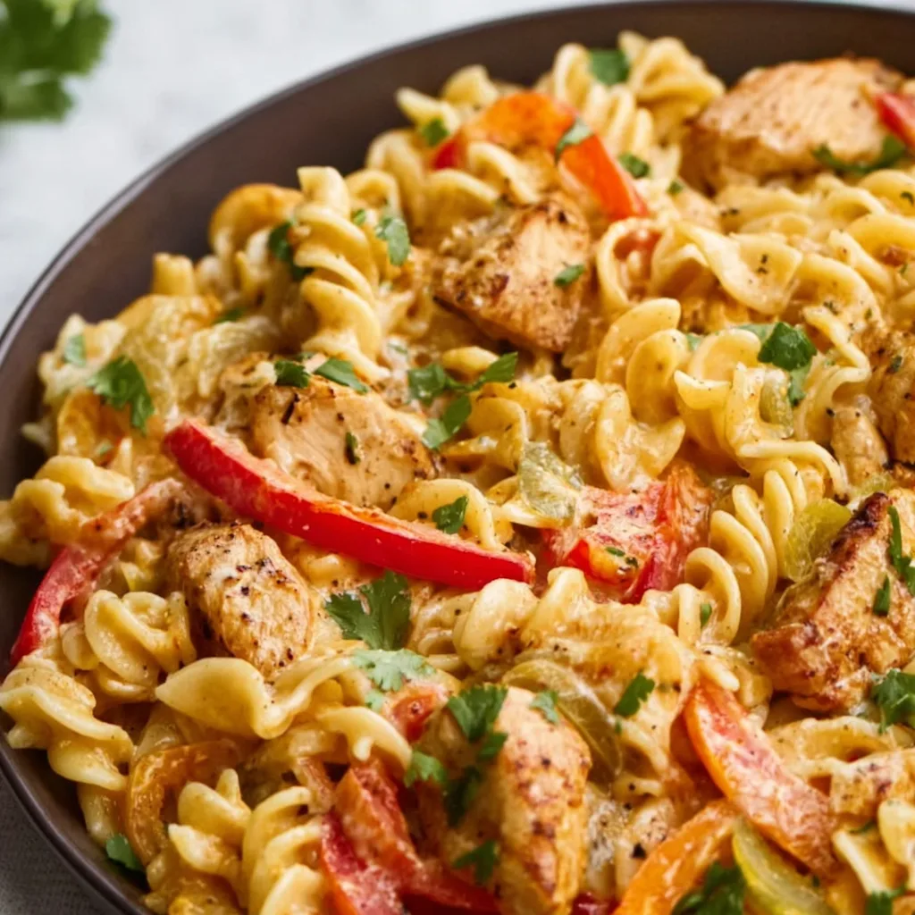 Easy Fajita Chicken Pasta Recipe | Quick &amp; Delicious Dinner Idea