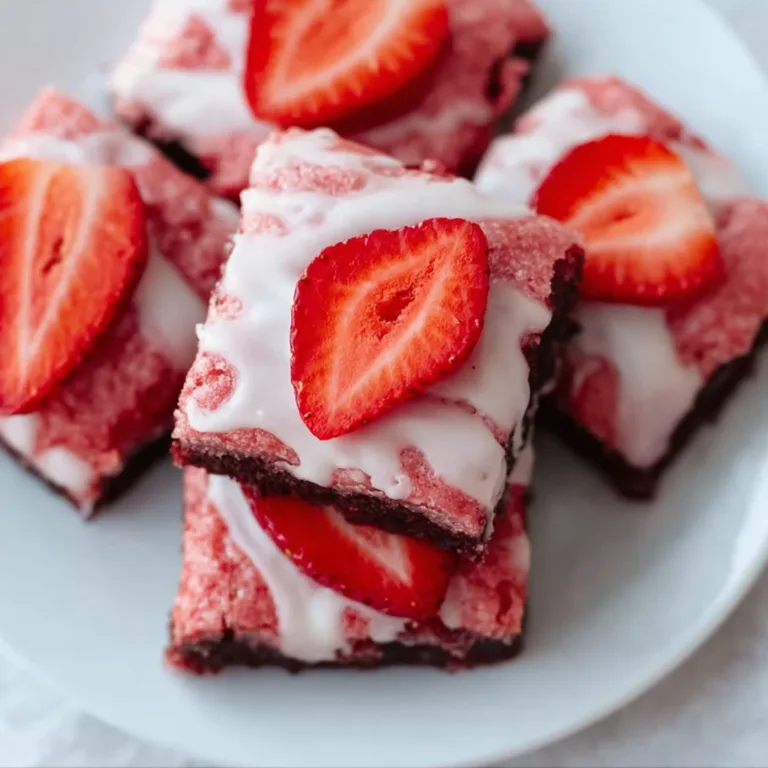 Easy Strawberry Cake Mix Brownies Recipe | Quick & Delicious Dessert