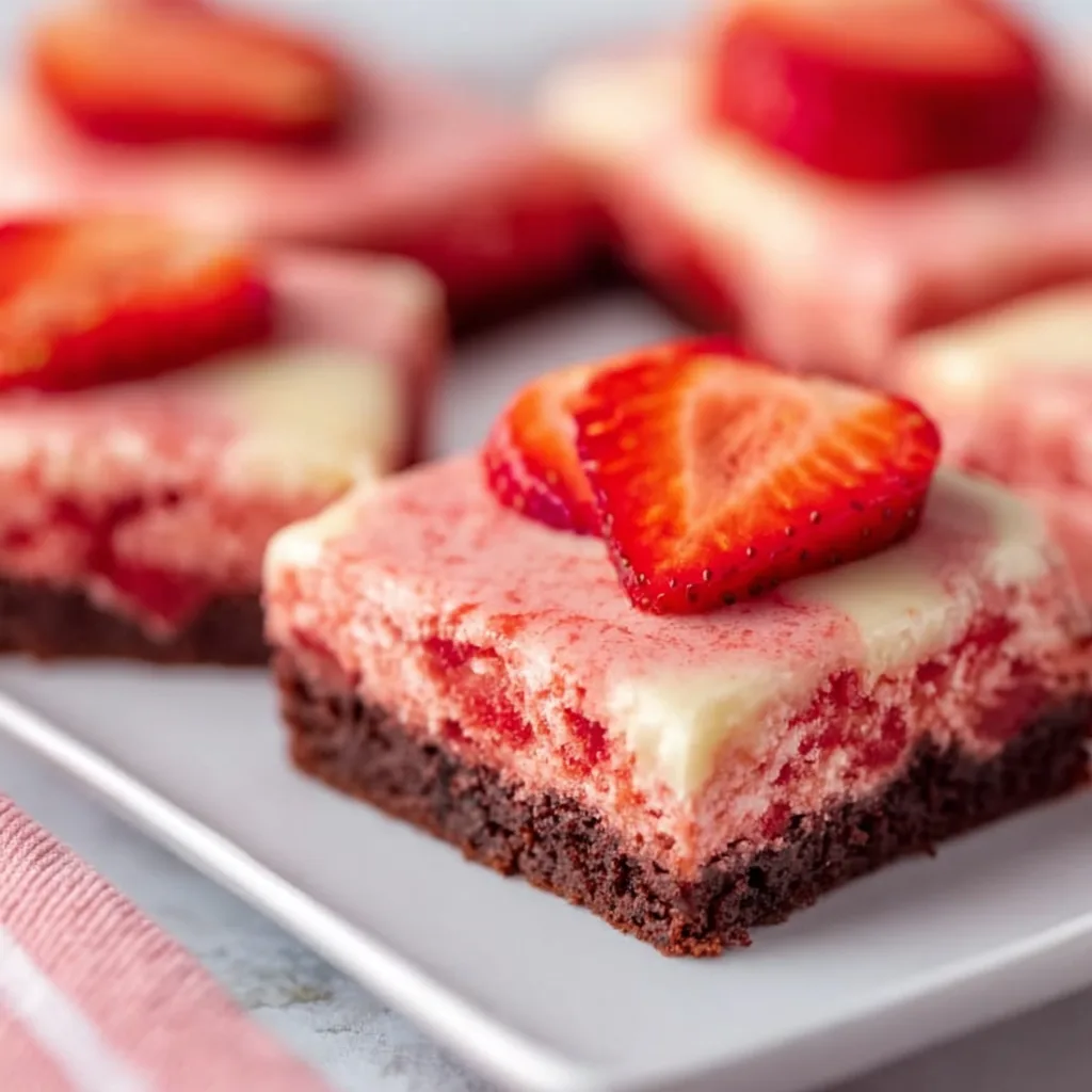 Easy Strawberry Cake Mix Brownies Recipe | Quick &amp; Delicious Dessert