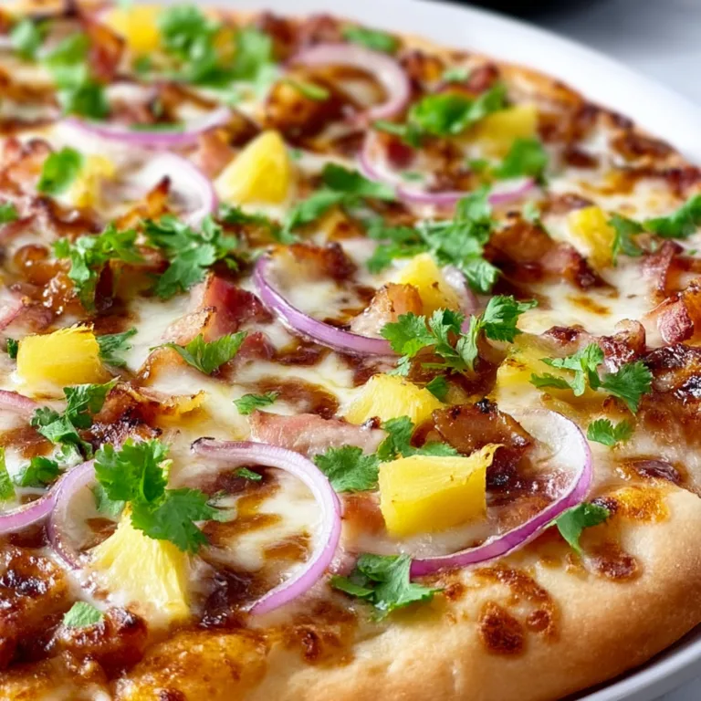 Delicious Hawaiian BBQ Pizza | Sweet &amp; Savory Island Flavor Combo
