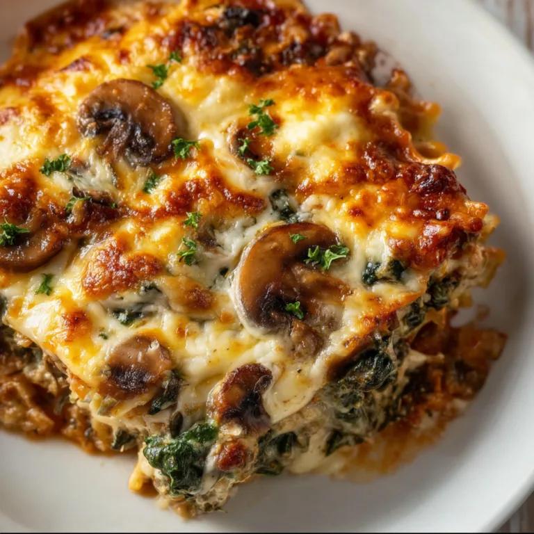 Delicious Mushroom and Spinach Lasagna Recipe | Easy Vegetarian Lasagna