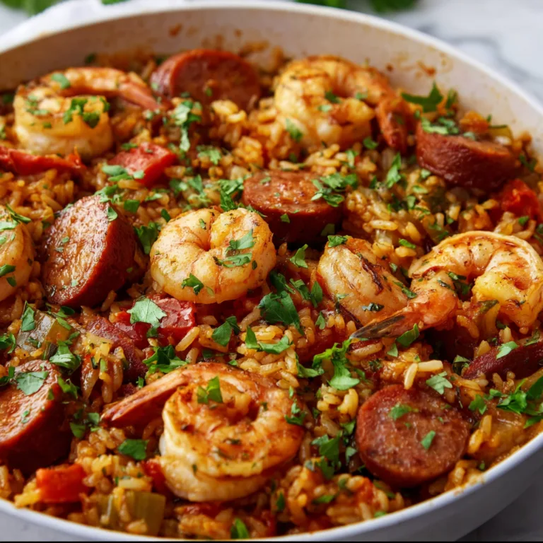 One Pot Shrimp and Sausage Jambalaya | Easy Cajun Recipe