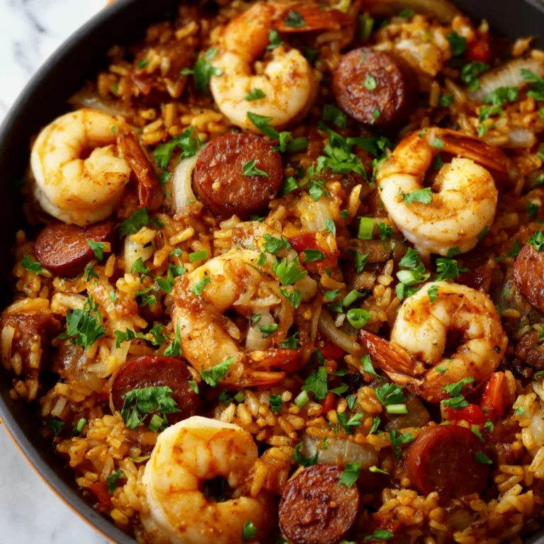 One Pot Shrimp and Sausage Jambalaya | Easy Cajun Recipe
