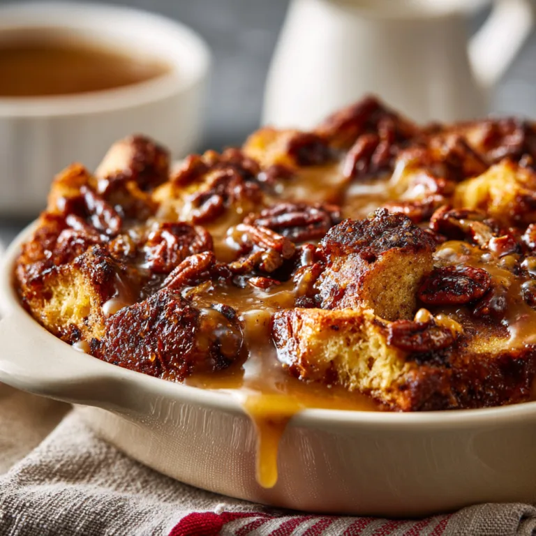 Decadent Pecan Bourbon Bread Pudding with Rich Sauce Recipe