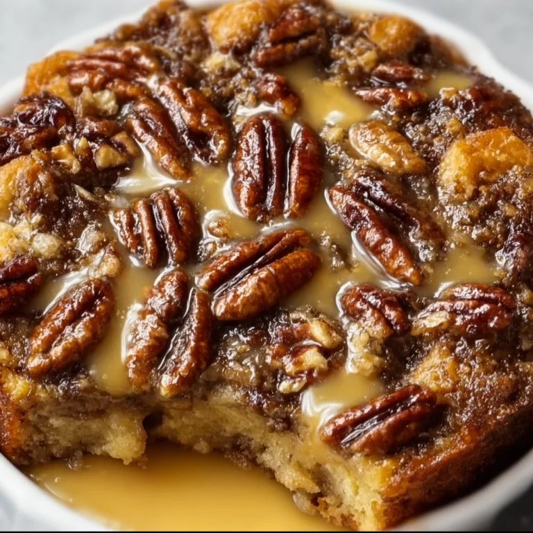 Delicious Pecan Pie Bread Pudding Recipe – Sweet & Crunchy Dessert Delight