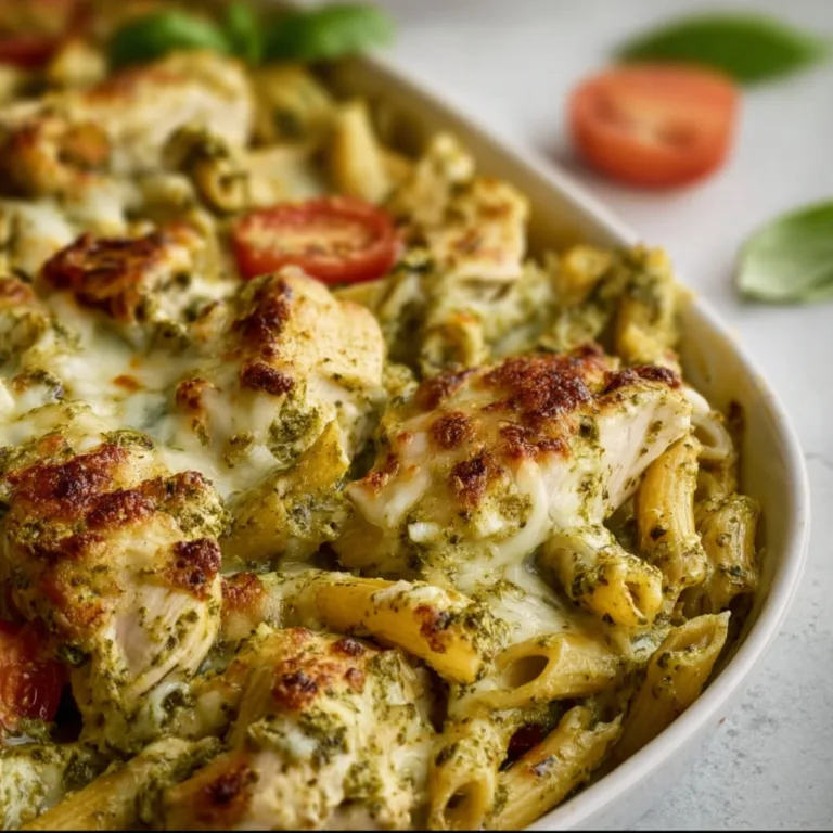Delicious Pesto Chicken Pasta Bake Recipe | Easy &amp; Flavorful Dinner Idea
