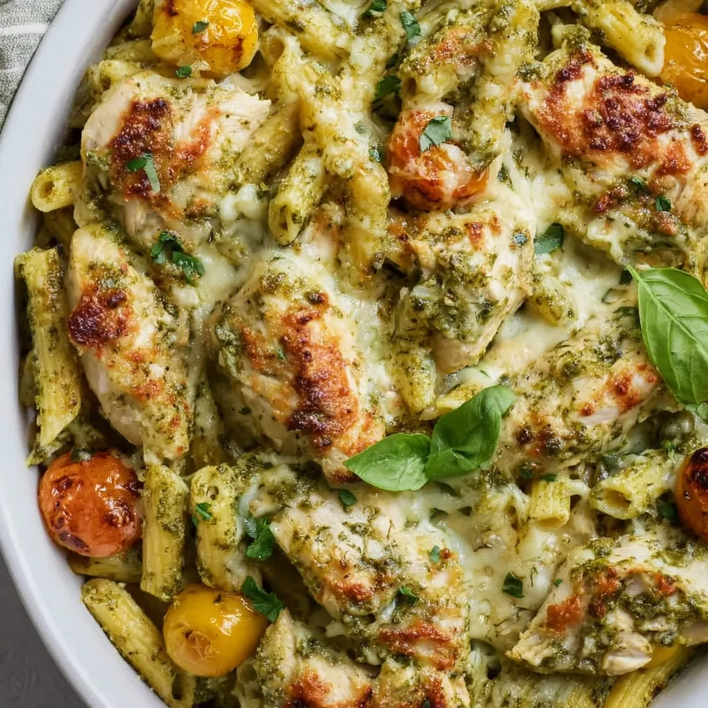 Pesto Chicken Pasta Bake