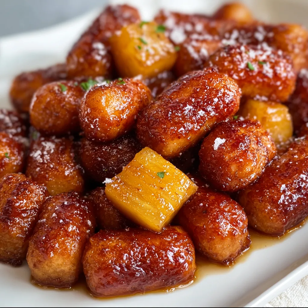 Delicious Pineapple Brown Sugar Mississippi Lil’ Smokies Bites Recipe