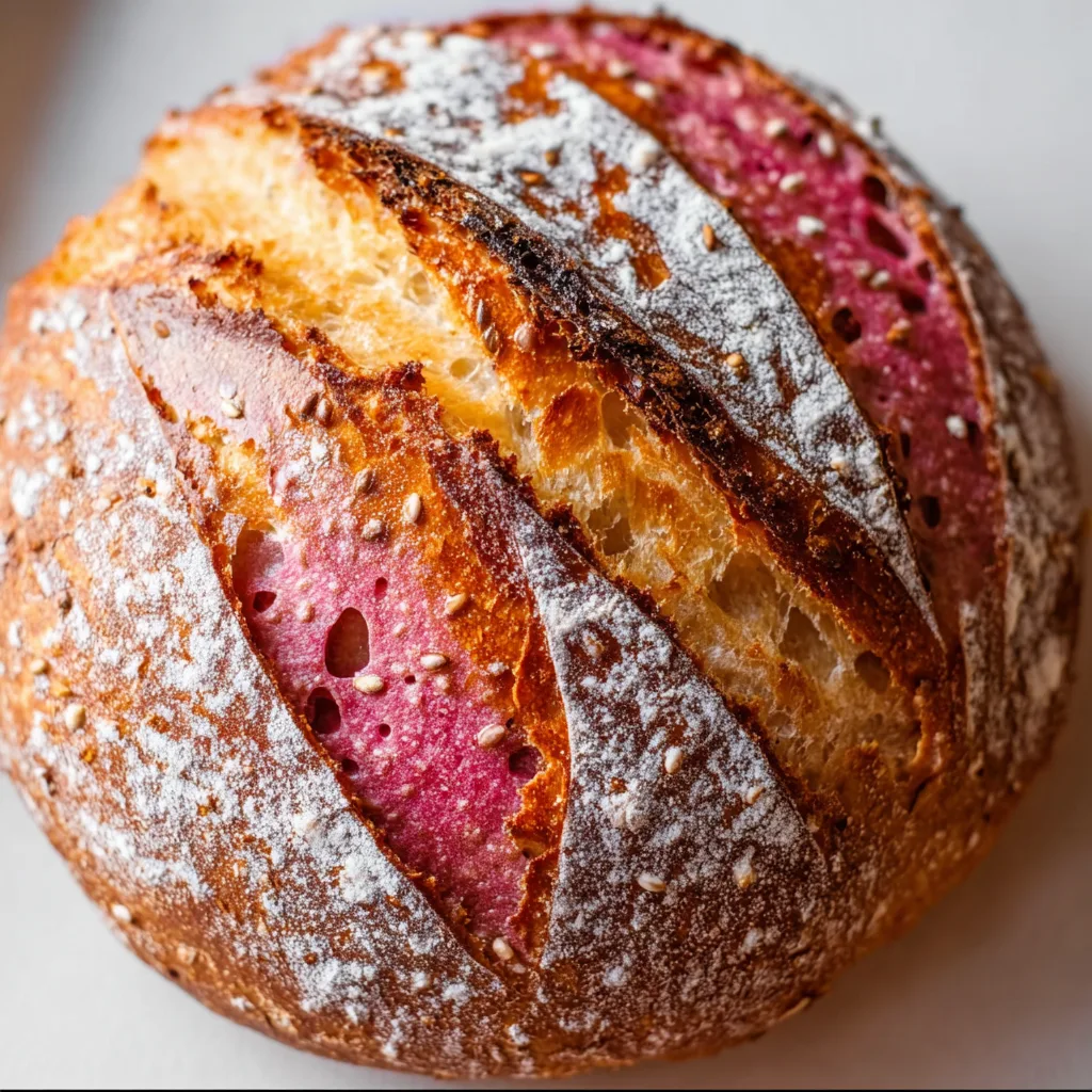 Delicious Pink Sourdough Bread Recipe | Soft, Tangy &amp; Vibrant Loaf