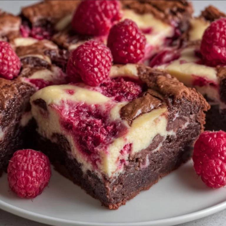 Decadent Raspberry Cheesecake Brownies Recipe | Easy & Delicious Dessert