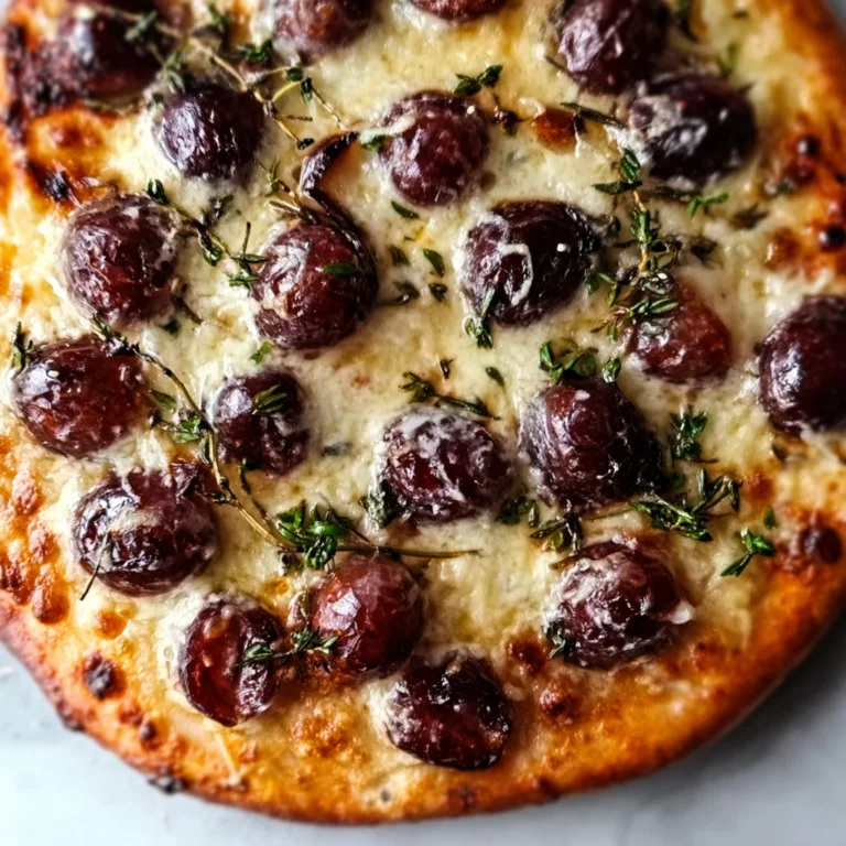 Delicious Roasted Red Grape Pizza Recipe | Sweet & Savory Gourmet Pizza Ideas
