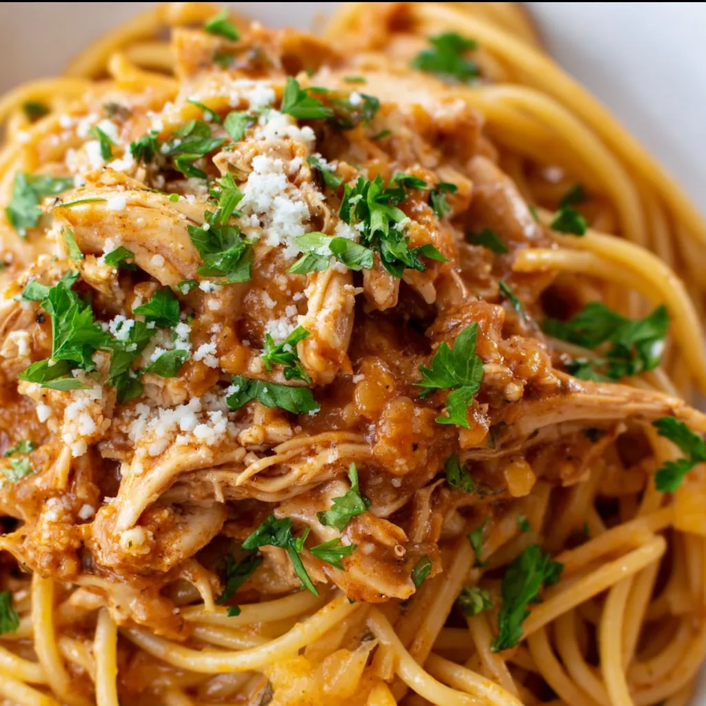 Slow Cooker Chicken Spaghetti