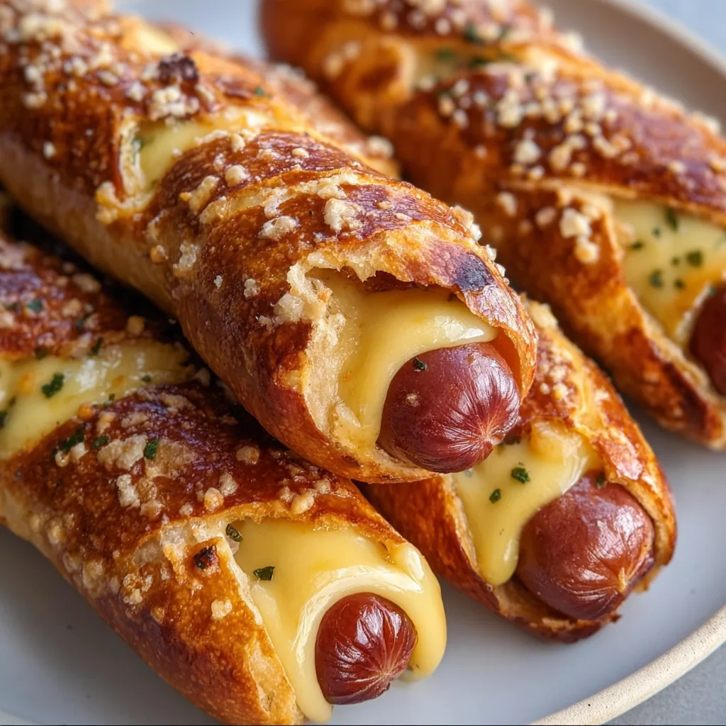 Soft Baked Cheesy Pretzel Dogs – Delicious Homemade Snack Recipe