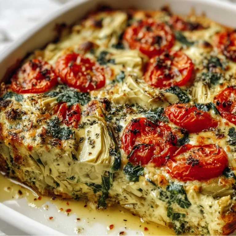 Delicious Spinach Artichoke Tomato Casserole Recipe | Healthy & Easy Dinner Idea