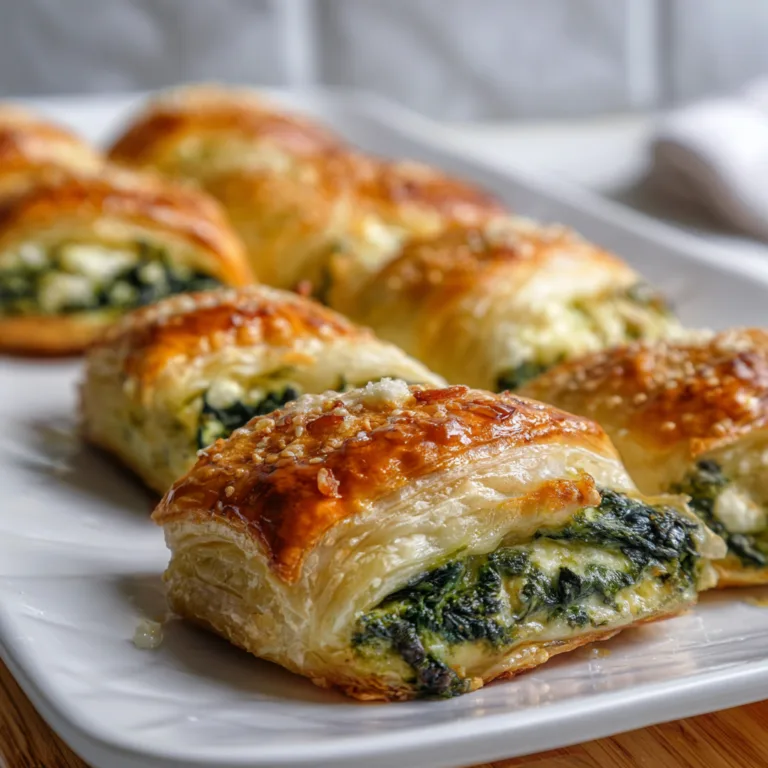 Delicious Spinach Feta Puff Pastry Recipe | Easy & Flaky Appetizer