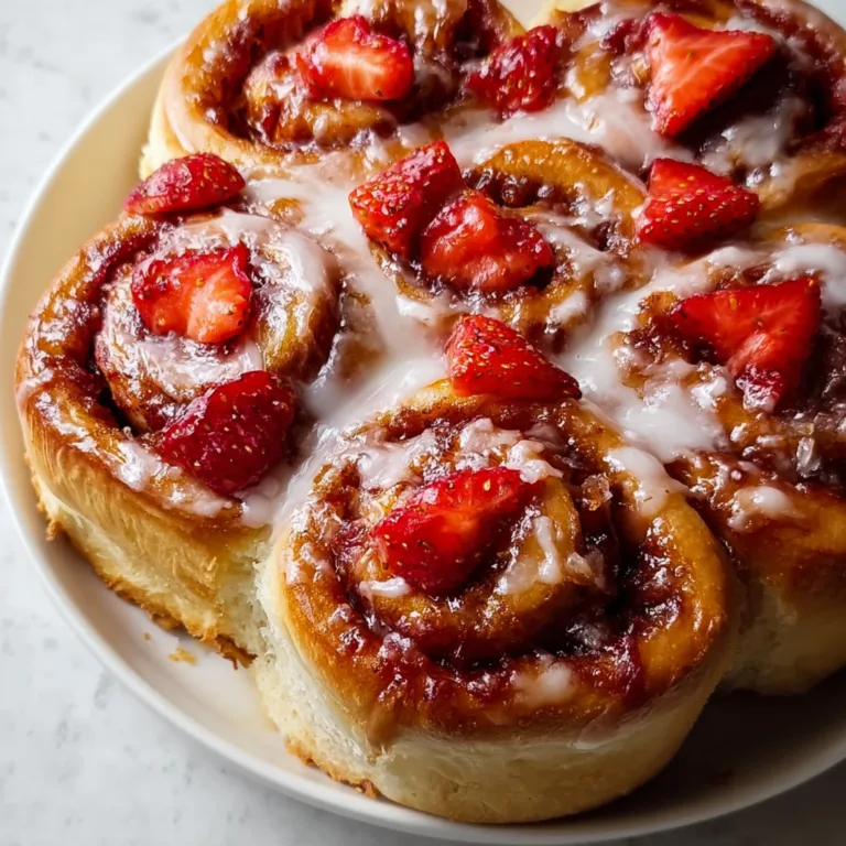 Delicious Strawberry Cinnamon Rolls Recipe – Sweet & Fluffy Treats