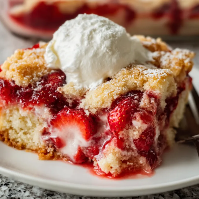 Easy Strawberry Dump Cake Recipe | Quick &amp; Delicious Dessert