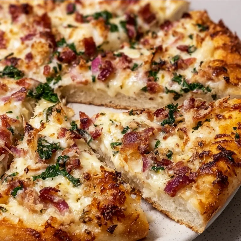 Delicious Bacon Alfredo Pizza Recipe | Creamy &amp; Savory Pizza Idea